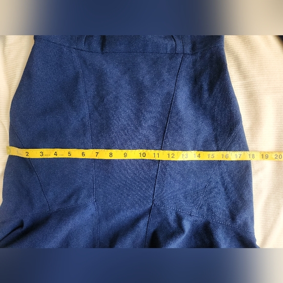 Ann Taylor Sheath Dress Flounced Hem 3/4 Sleeves Royal Blue Sz 2 NWT - Picture 10 of 16